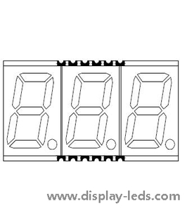 0,56 Zoll dreistelliges 7-Segment-SMD-Display