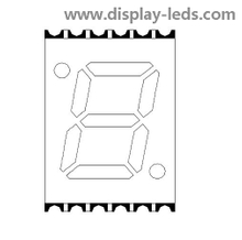 0,28 Zoll einstelliges 7-Segment-SMD-Display